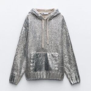 Zara Foil Hooded Sweater